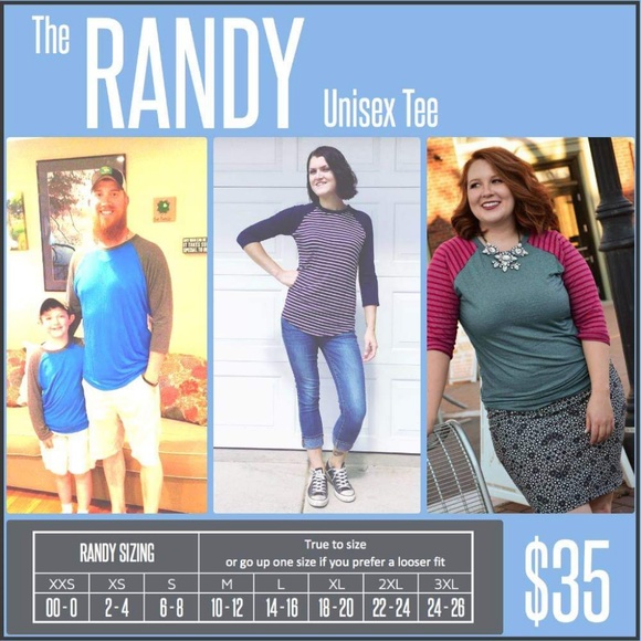 LuLaRoe Randy Tee - Picture 2 of 2